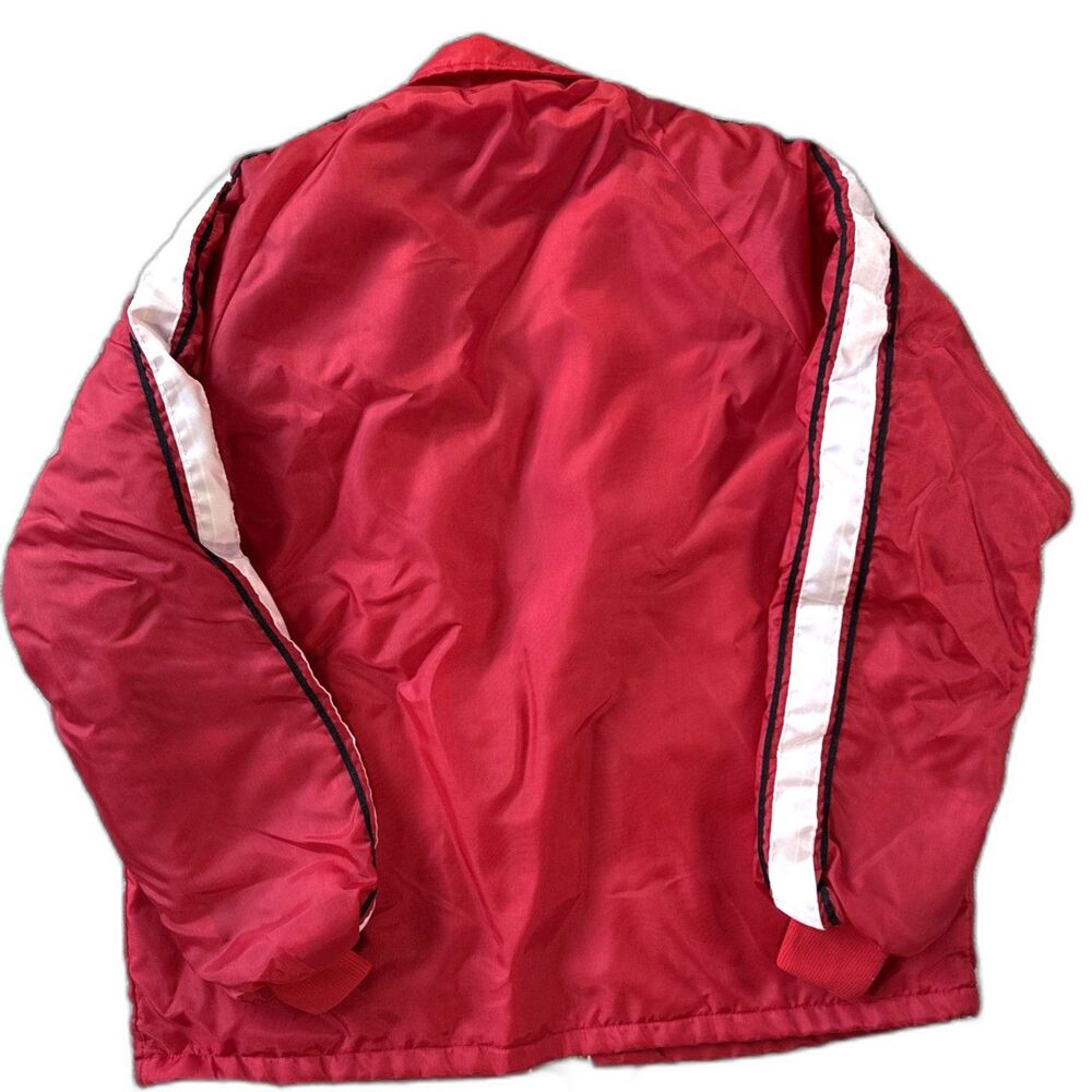 Vintage 70s International Harvester Swingster Jacket Men Medium Red Racing IH - Picture 6 of 7